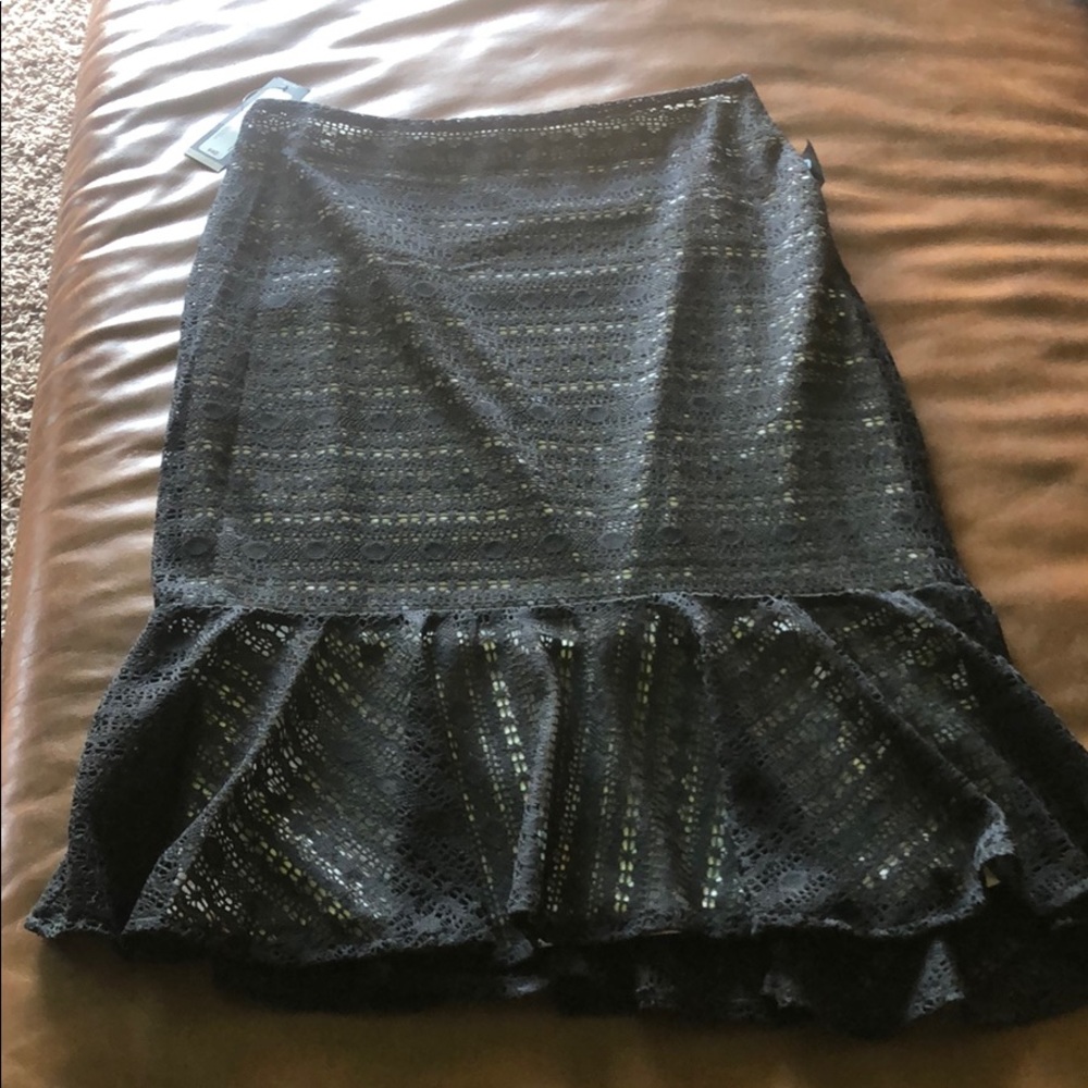 Black lace skirt